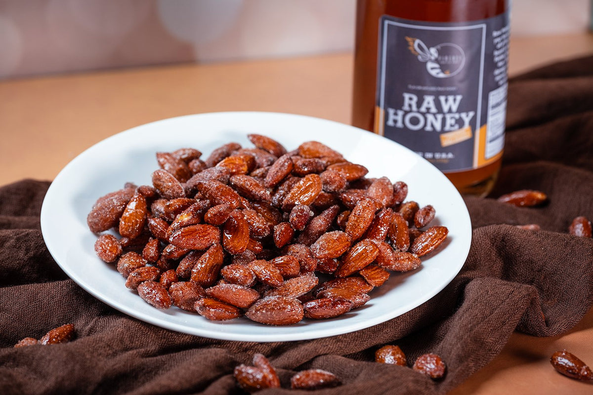 Spiced Honey Roasted Almonds Firebee Honey