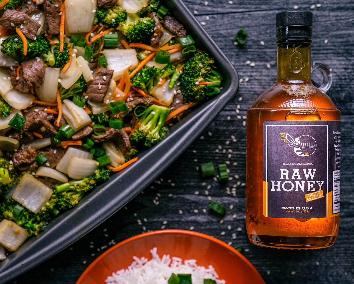 Sheet Pan Beef & Broccoli Firebee Honey