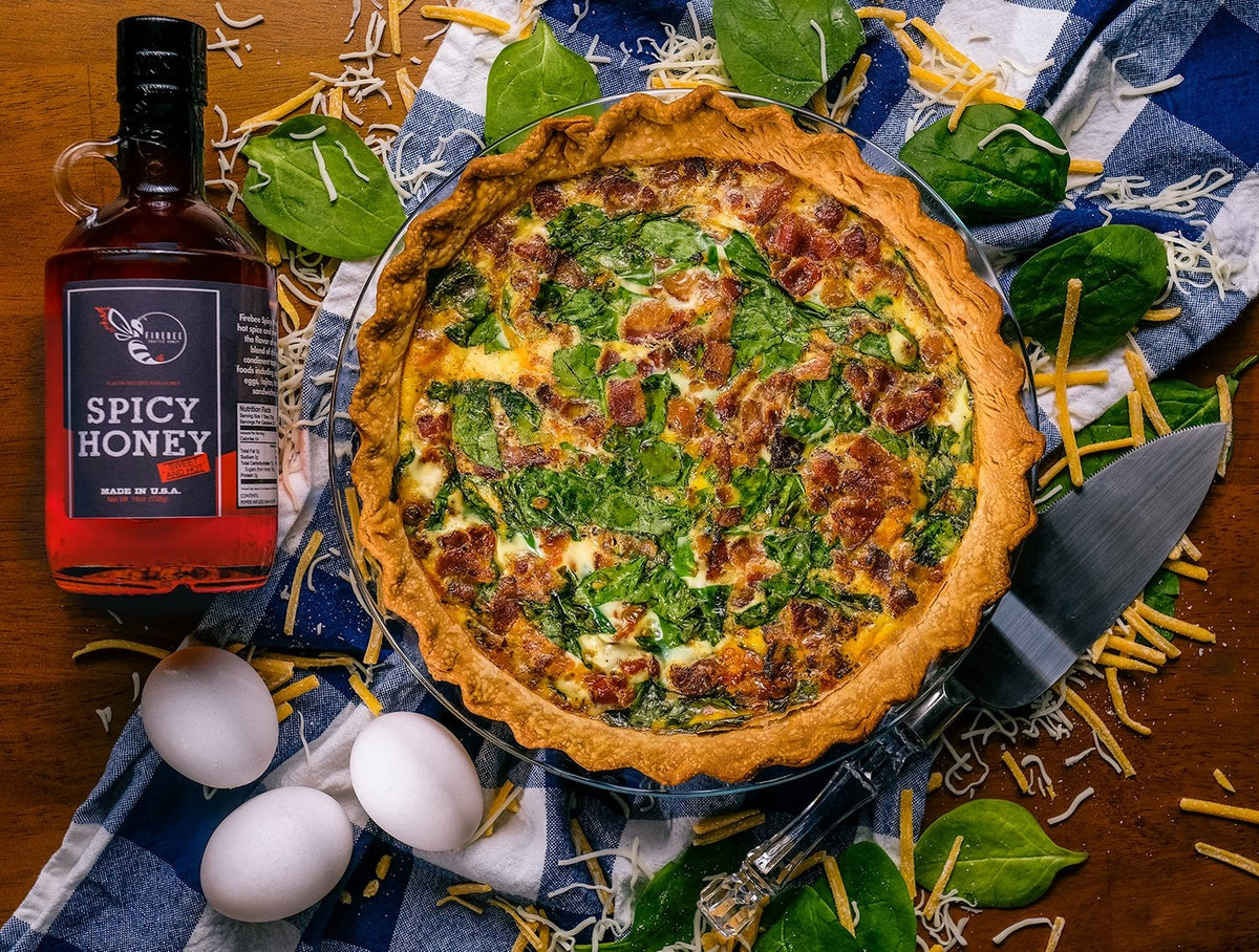 Spicy Bacon and Spinach Quiche – Firebee Honey