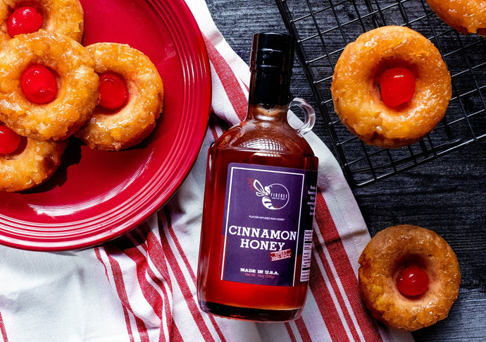 Cinnamon Honey Pineapple Upside Down Donuts