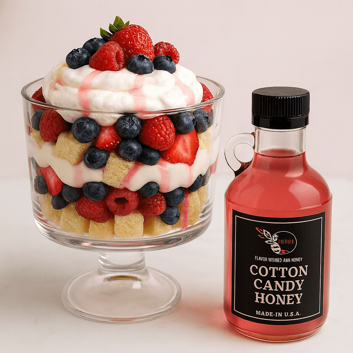 Cotton Candy Honey Berry Trifle