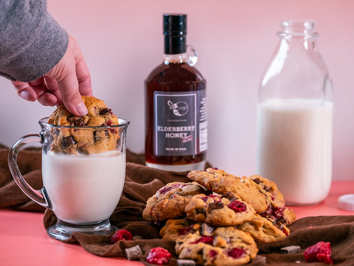 Raspberry Chocolate Chunk Cookies