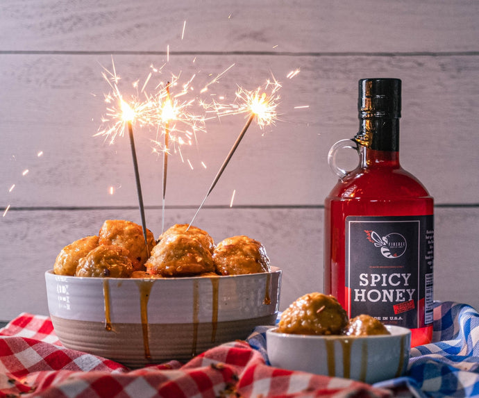 Spicy Honey Firecracker Meatballs
