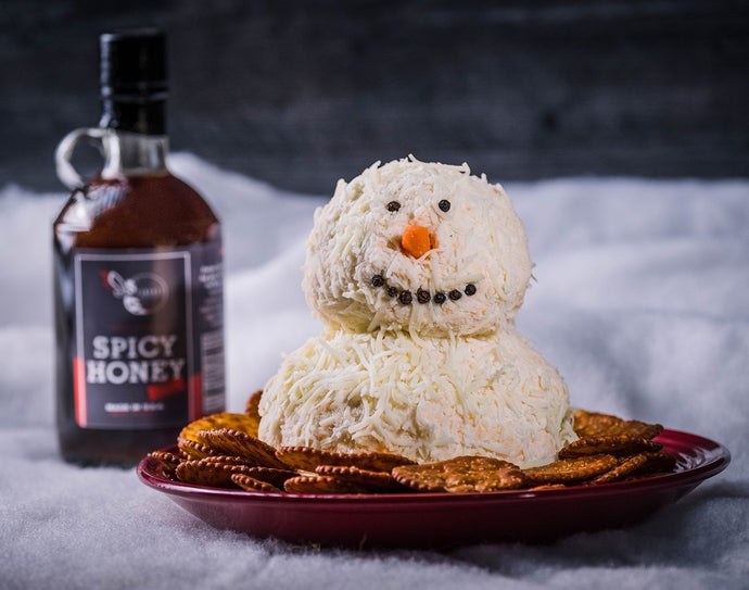 Spicy Snowman Cheeseball