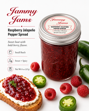 Load image into Gallery viewer, Jammy Jams Raspberry Jalapeño Pepper Spread