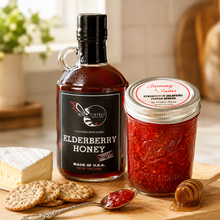 Load image into Gallery viewer, Firebee Elderberry Honey &amp; Strawberry Jalapeño Jam Pair