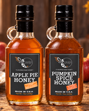 Load image into Gallery viewer, Firebee Fall Duo Set — Apple Pie and Pumpkin Spice flavored raw honey