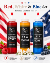 Load image into Gallery viewer, Red, White &amp; Blue Honey Set