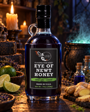 Load image into Gallery viewer, Firebee Eye of Newt Honey — 19oz glass, styled