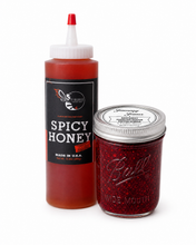 Load image into Gallery viewer, Firebee Spicy Honey &amp; Raspberry Carolina Reaper Jam Pair