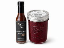 Load image into Gallery viewer, Firebee Chocolate Honey &amp; Raspberry Carolina Reaper Jam Pair