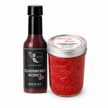 Load image into Gallery viewer, Firebee Elderberry Honey &amp; Strawberry Jalapeño Jam Pair