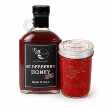Load image into Gallery viewer, Firebee Elderberry Honey &amp; Strawberry Jalapeño Jam Pair