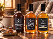 Load image into Gallery viewer, Firebee Cocoa Crew Honey Set — 19oz glass, styled