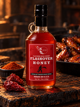 Load image into Gallery viewer, Firebee Flashover Honey — 19oz glass, styled