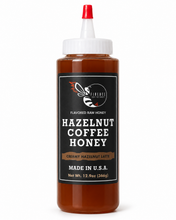 Load image into Gallery viewer, Firebee Hazelnut Coffee Honey — 12.9oz squeeze bottle