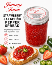 Load image into Gallery viewer, Jammy Jams Strawberry Jalapeno Pepper Spread — lifestyle