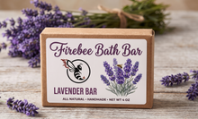 Load image into Gallery viewer, Firebee Bath Bar - Lavender Bar Soap
