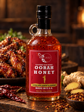 Load image into Gallery viewer, Firebee Oorah Honey — 19oz glass, styled