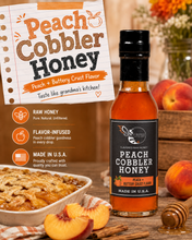 Load image into Gallery viewer, Firebee Peach Cobbler Honey - 5oz lifestyle