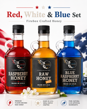 Load image into Gallery viewer, Red, White &amp; Blue Honey Set