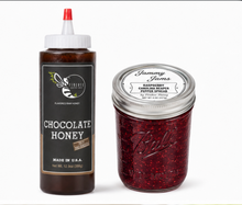 Load image into Gallery viewer, Firebee Chocolate Honey &amp; Raspberry Carolina Reaper Jam Pair