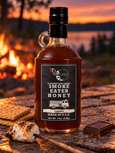 Load image into Gallery viewer, Firebee Smoke Eater Honey — 19oz glass, styled
