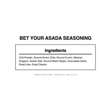 Load image into Gallery viewer, Bet Your Asada Seasoning — Nutrition Facts and Ingredients