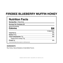 Load image into Gallery viewer, Firebee Blueberry Muffin Honey — Nutrition Facts