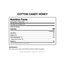 Load image into Gallery viewer, Cotton Candy Honey — Nutrition Facts and Ingredients