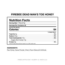 Load image into Gallery viewer, Firebee Dead Man's Toe Honey — Nutrition Facts