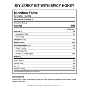 Load image into Gallery viewer, DIY Jerky Kit with Spicy Honey — Nutrition Facts and Ingredients