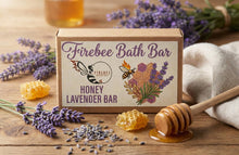 Load image into Gallery viewer, Firebee Bath Bar - Lavender Honey Bar Soap - Firebee Honey