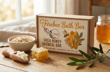 Load image into Gallery viewer, Firebee Bath Bar - Shea Honey Oatmeal Bar Soap - Firebee Honey