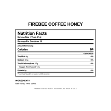 Load image into Gallery viewer, Firebee Coffee Honey — Nutrition Facts and Ingredients