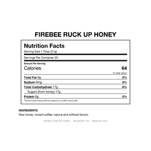 Load image into Gallery viewer, Firebee Ruck Up Honey — Nutrition Facts