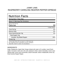 Load image into Gallery viewer, Chocolate + Reaper — Jam Nutrition Facts