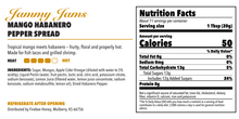 Load image into Gallery viewer, Jammy Jams Mango Habanero Pepper Spread — Ingredients &amp; Nutrition