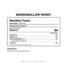Load image into Gallery viewer, Marshmallow Honey — Nutrition Facts and Ingredients
