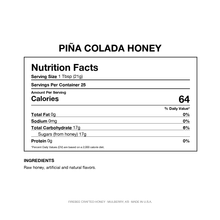 Load image into Gallery viewer, Piña Colada Honey — Nutrition Facts and Ingredients