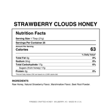 Load image into Gallery viewer, Strawberry Clouds Honey — Nutrition Facts and Ingredients