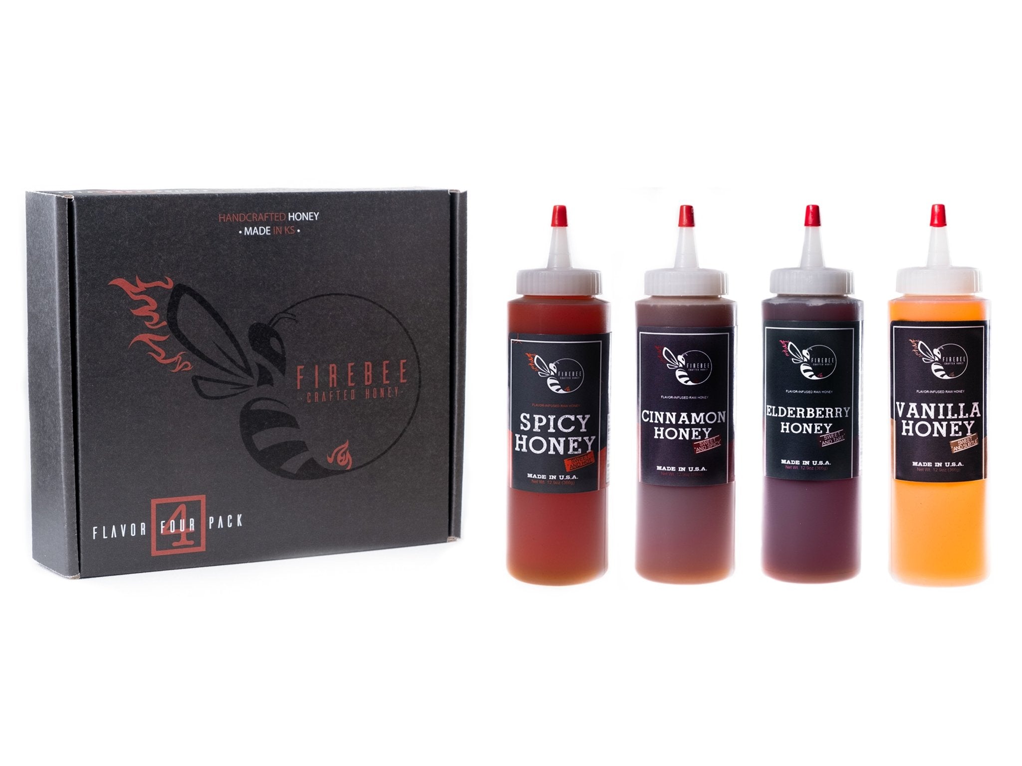 Flavor Four Pack Firebee Crafted Honey – Firebee Honey
